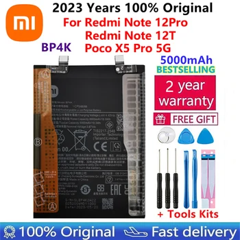 100% באיכות גבוהה מקורי חדש החלפת הסוללה 5000mAh BP4K Xiaomi Redmi הערה 12 Pro / הערה 12T פוקו x50 pro סוללות