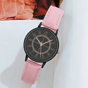 נשים שעון אופנה מזדמן חגורת עור שעונים פשוטים הנשים מעולה חיוג קוורץ שעון שעוני יד שמלת רלו Mujer