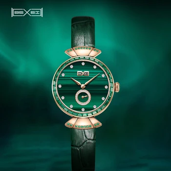 BEXEI 6102 אופנה נשים שעון יוקרה סינטטי ספיר עמיד למים מילואים 72H MIYOTA 1L40 קוורץ תנועה