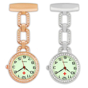באיכות גבוהה רופא סיעוד לצפות יהלום החזה PocketWatch שעון הכיס בדיקה רפואית צפה דוקטור שעון מתנה