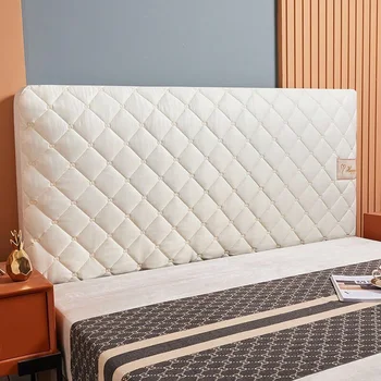 צבע מוצק מראשות המיטה כיסוי חדש משובץ 306° לעטוף את המיטה מכסה אחורי לעבות פוליאסטר ראש אבק המגנים על השינה מלון