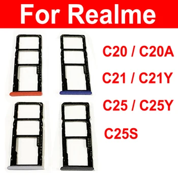 כרטיס ה SIM-מגש עבור Realme C20 C20A C21 C25 C21Y C25Y C25S כרטיס ה-Sim כפול חריץ מגש בעל מתאם חלקי חילוף