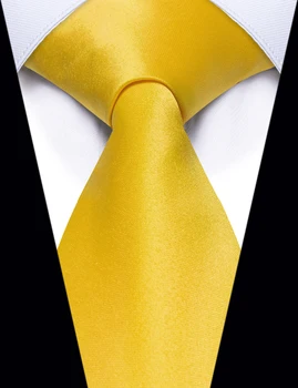 קלאסי צהוב מוצק של הגברים העניבה להגדיר יוקרה משי רוכסן עיצוב מראש קשורה עניבה לגבר אביזר Dropshipping corbatas פארא hombr