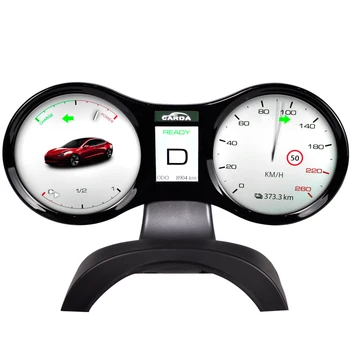 המכונית בעלת מסך LCD, מכשיר אשכול השיפוץ, מולטימדיה לוח מחוונים דיגיטליים עבור דגם 3 / דגם Y Head-up Display לוח המחוונים