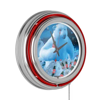 שעון - דובי קוטב עם בקבוק קולה & גורים דיגיטליים שעונים שעון movment עם מטוטלת חלקי השעון השעון דיגיטלית השעון המעורר Nh 