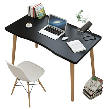 ש 2023 שנה AOLIVIYA שולחן שולחן העבודה הביתי מחקר שולחן חדר שינה שולחן כתיבה פשוטה משרד נייד שולחן עץ מלא מול הקיר