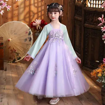 סיניות מסורתיות בנות פיות תחפושת השנה החדשה התלבושת ילדה Hanfu השמלה ילדים בסגנון סיני טאנג צילום קוספליי