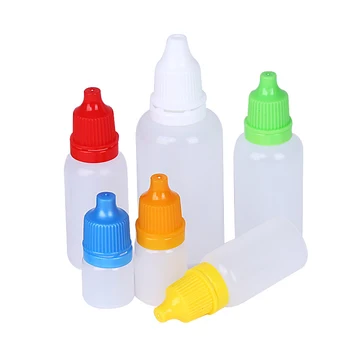 30pcs עין השליכו בקבוקי פלסטיק Squeezable טיפות בקבוקון ריק למילוי בקבוק טפי 3ml 5ml 10ml 15ml 20ml 30מ 