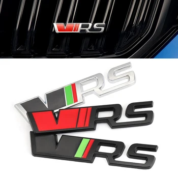 מתכת VRS לוגו סמל תג המכונית סטיילינג המטען הגוף גריל תג סקודה אוקטביה Kamiq Kodiaq Karoq RS מעולה פאביה מהירה