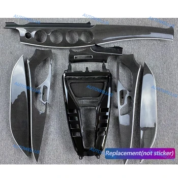 אמיתי סיבי פחמן שחור לוח לקצץ מרצדס AMG GT GT50 GT53 GT63 סדרה הפנים אביזרים החלפת כיסוי