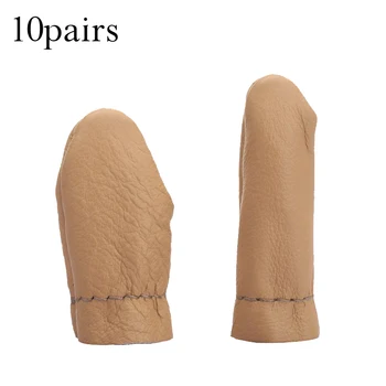 20Pcs/10Pair DIY עבודת יד עור מחט לבוד על האגודל לאצבע שומר מגן עור מלאכת רקמה כלי 6.5 ס 