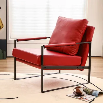 עור ספה פינתית טרקלין יחיד מודרני מינימליסטי מעצב ספה מבוגרים כורסה יוצא דופן מתאבן סלון הרהיטים בסלון