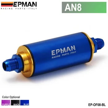 EPMAN מירוץ כחול AN8 היי-זרימה Motorsport/ראלי/מירוץ סגסוגת מסנן דלק עם פלדה מסנן EP-OF08