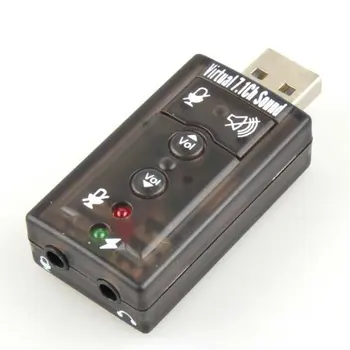 7.1 ערוצים USB חיצוני כרטיס קול Audio Adapter