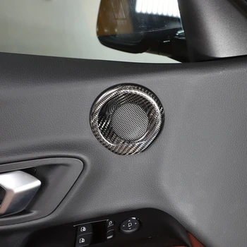 עבור טויוטה סופרה, MK5 A90 2019-2022 הדלת קרן קישוט הטבעת אמיתי סיבי פחמן הפנים המכונית שינוי אביזרים