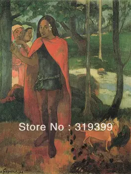 פול גוגן ציור שמן רבייה על בד קנבס,L'Enchanteur ,100% עבודת יד,משלוח חינם,באיכות מוזיאון