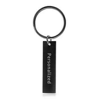 פרטי בהתאמה אישית אישיות מחזיק מפתחות אופנה נירוסטה מפתח שרשרת גברים מחזיק מפתחות מותאמים אישית כיתוב על טבעות מפתח בעל