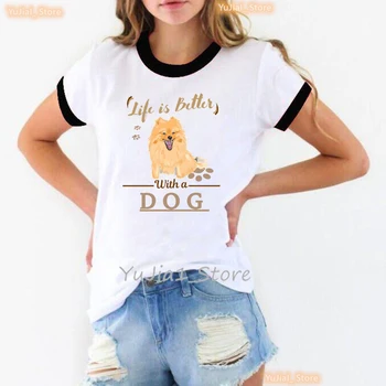 צ ' יוואווה אוהב מוסיקה חיה להדפיס חולצת טי בנות מצחיק Kawaii כלבים חולצת נשים בגדי קיץ, שרוול קצר חולצה נשית