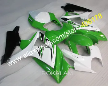 עבור סוזוקי GSXR1000 07 08 K7 GSXR 1000 2007 2008 GSX-1000R ירוק שחור לבן אופנוע אופניים fairing (הזרקה)