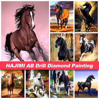 DIY יהלום אמנות סוס 5D יהלום ציור Aniaml פסיפס יהלום רקמה לחצות סטיץ ערכות תמונה עיצוב הבית