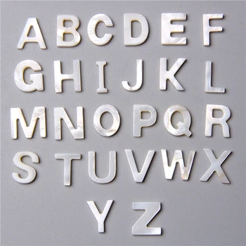 26Pcs A-Z טבעי לבן פנינה מכתב מעטפת קסם שרשרת תליון אביזרי DIY זהות השם בעבודת יד התכשיטים מתנה