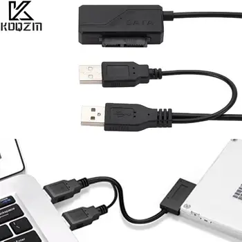 SATA to USB 2.0 6pin+7pin 13pin כבל מתאם כבל חשמל חיצוני עבור המחשב הנייד כונן אופטי DVD/CD ROM דק נסיעה