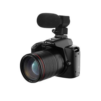 שחור קומפקטי צילום דיגיטלי מצלמה 4K מצלמת אינטרנט WIFI בציר ולוג מקליט וידאו ב-YouTube מצלמת 3 מסך
