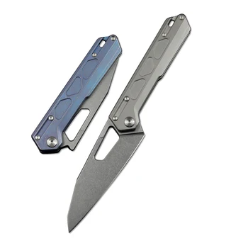 הסוכנים DT03 קיפול סכיני שף VG10 Stonewashed להב טיטניום להתמודד עם מיסב למכונת כביסה פליפר פתיחת חיתוך סכינים בכיס