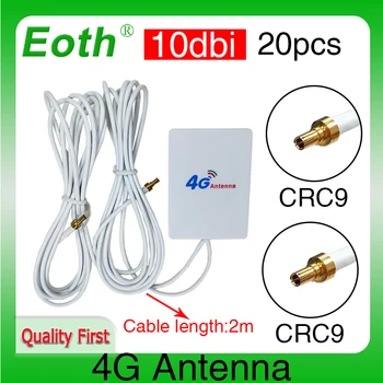 Eoth 20pcs 3G 4G lte אנטנה של 10dbi SMA זכר מחבר antenne נתב 21 ipex 1 SMA נקבה שהצטיירה כבל מאריך