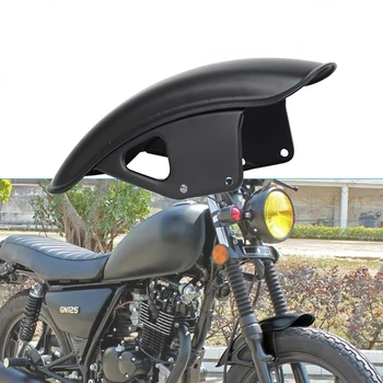 אוניברסלי אופנוע רטרו שחור הקדמי הפגוש האחורי רטרו Mudguard כיסוי מתכת מגן על סוזוקי GN125 GN250 GN 125cc 250cc