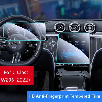 עבור מרצדס C Class W206 C200 C220 C260 C300 2022 רכב+ המרכזית מכשיר ניווט מסך זכוכית מחוסמת סרט מגן