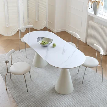 קיפול לבן מודרני שולחן האוכל להארכה עמיד למים יוקרה בסגנון שולחן האוכל הנורדי הסלון Esstisch ריהוט הבית