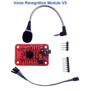 RCmall זיהוי קולי מודול V3, לדבר הכרה הכרה לוח עם מיקרופון עבור Arduino 4.5-5.5 V