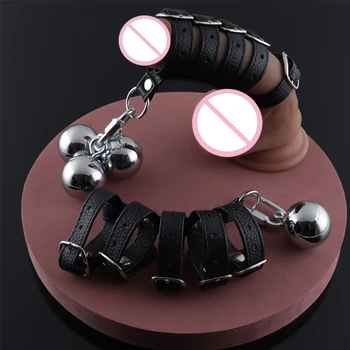 חדש כבד אלונקה הפין טבעת זין קולב מתכת עבור הגדלה Extender למשוך Eexercise צעצועי סקס על גבר עיכוב שפיכה 18