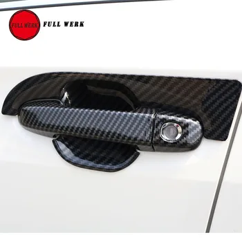 ABS הרכב החיצוני ידית הדלת קערה מדבקת כיסוי מגן עבור סובארו XV 2018-22 סיבי פחמן מרקם קישוט לקצץ אביזרים