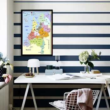 הולנדית סדרה 59*84cm HD הקיר פוסטר של הולנד s מפת בד הציור עיצוב הבית, ציוד משרדי, מתנת יום הולדת