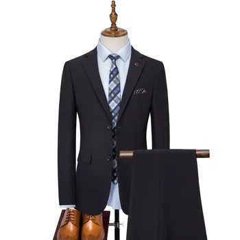 ( קט + מכנסיים + וסט ) גברים מסיבת חתונה 3/2 חתיכות להגדיר את הז ' קט מכנסיים להגדיר זכר בלייזר מעיל מקטורן האופנה Slim Fit החליפה