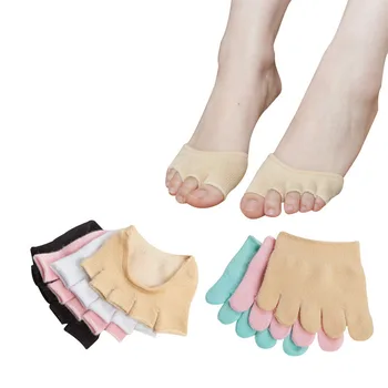 3pairs נשים אופנה גרביים בוהן פתוח חמש אצבעות חשופות חצי אצבע גרביים סוקס גרבי כותנה, קיץ, סתיו, דק הבנות גרב