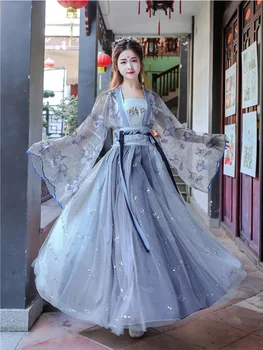 העתיקה שיפון קימונו Hanfu שמלת קיץ טאנג רקמה בסגנון סיני מסורתי Cosplay חליפת חצאית שמלות תחפושות בגדים