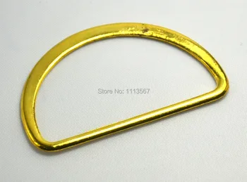 100piece מלאכה מתכת מתכת זהב טבעת ד ווים בצורת D אבזמי חגורה עבור שקיות בגדים החגורה תפירה ווים קליפים 56mmK123