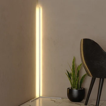 נורדי פינה מנורת רצפה מודרני פשוט הוביל קומה אור על הסלון לחדר השינה אווירה עומדת מנורת תאורה פנימית תפאורה