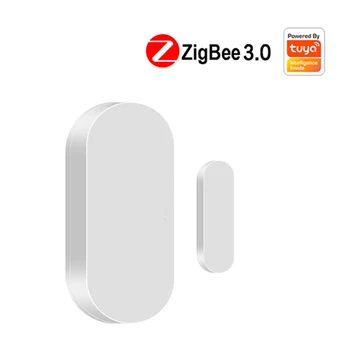 חכם Tuya ZigBee דלת אלחוטית חיישן מגנטי חכם הצמדה אזעקה אזעקה חכמה חיישן עבור דלתות וחלונות הגנת אבטחה