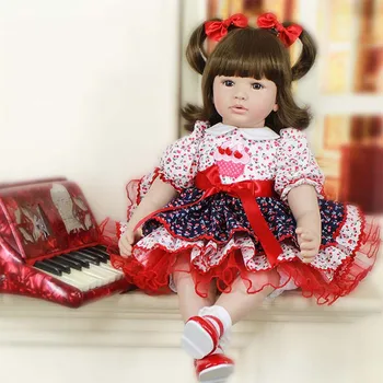 סיליקון רך מחדש הבובה מציאותי היילוד בובת ילדה המתנה מחדש בובה לשחק צעצועים בית צעצועים מתנות חג המולד מתנות יום הולדת.