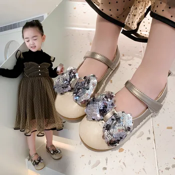 ילדים נעלי יחיד 2022 הסתיו החדשה רך הבלעדי בנות הנסיכה נעליים קשת-קשר ילדים נעליים מזדמנים אופנה חם מתוק כל-התאמה