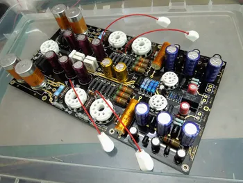 ערכת DIY HiFi Audiophile Hi-End Stereo 12AU7 צינור ואקום למגבר אוזניות מגבר PCB לוח