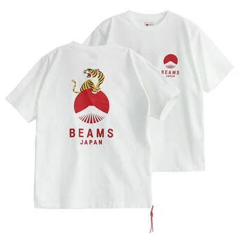 קורות יפן פוג ' י הר נמר שנה במהדורה מוגבלת של זוג משוחררת עם שרוולים קצרים שכבת הבסיס טי-שירט לגברים ונשים