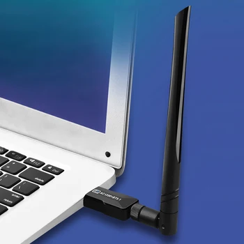 USB כרטיס רשת אלחוטי 2.4 G/5.8 G Dual Band WiFi מקלט משדר Bluetooth תואם-5.1 על שולחן עבודה במחשב נייד