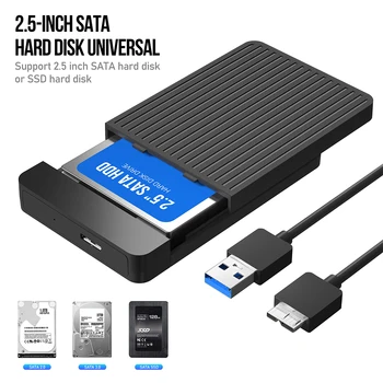 2.5 אינץ ' חיצוני HD מקרה 2.5 HDD מקרה SSD כונן קשיח חיצוני תיבת המתחם 6Gbps על 6TB SATA-USB 3.0 דיסק קשיח מקרה מתאם