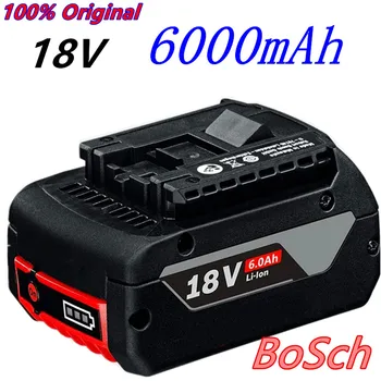 100% מקוריים 18V Batterie Für בוש GBA 18V 6,0 Ah ליתיום-BAT609 BAT610G BAT618 BAT618G 17618-01 + ladegerät