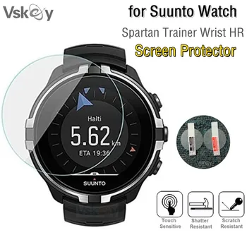 VSKEY 10pcs שעון חכם מגן מסך עבור Suunto ספרטני מאמן היד העגול HR מזג זכוכית סרט מגן
